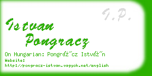istvan pongracz business card